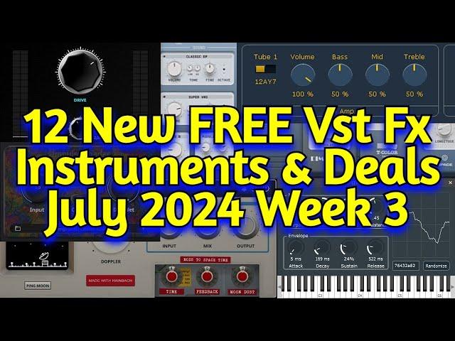 12 Best New FREE VST Effect Plugins, Vst Instruments, Sample Packs & Deals - JULY 2024 Week 3