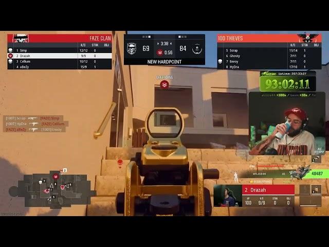 Nadeshot Reacts to HyDra  on FaZe Players With his GOD Movement! (45+ Kills)