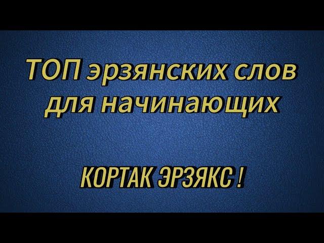 №1 ТОП эрзянских слов для начинающих. КОРТАК ЭРЗЯКС!