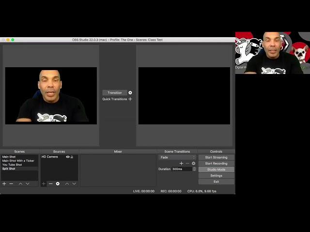 How to create a split screen in OBS