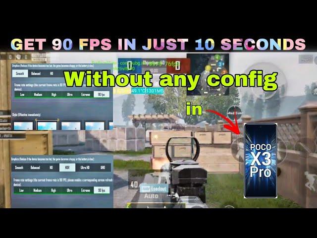 How to enable 90 fps in poco x3 pro without any config in bgmiplay bgmi in 90fps poco x3 pro |