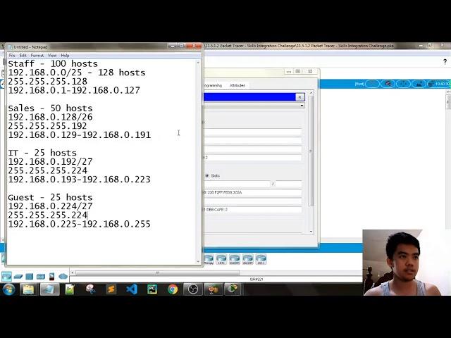 CCNA1 PKT | 11.5.1.2 Packet Tracer - Skills Integration Challenge