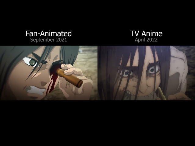 Fan-Animated vs Mappa (Comparison) - Attack on Titan The Final Season Part 2 Teaser