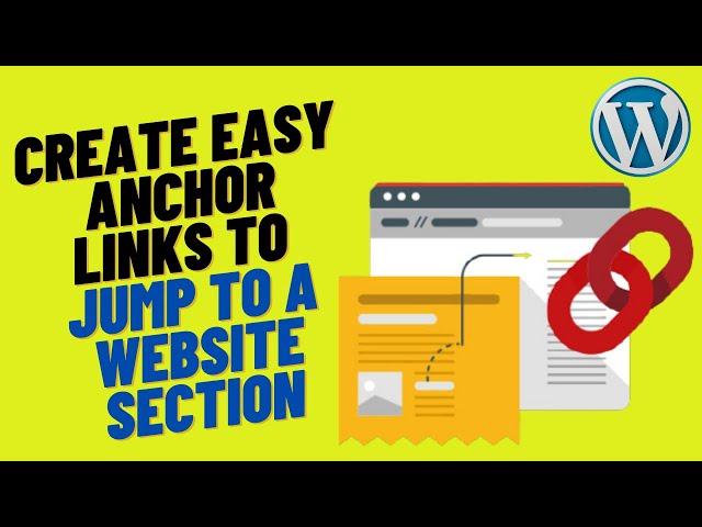 How To Create Easy Anchor Links To Jump To A Website Section