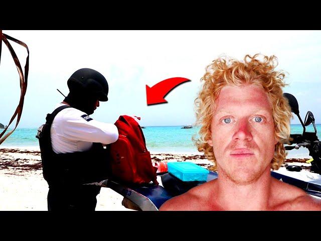 BUSTED BY COPS IN PLAYA DEL CARMEN, MEXICO