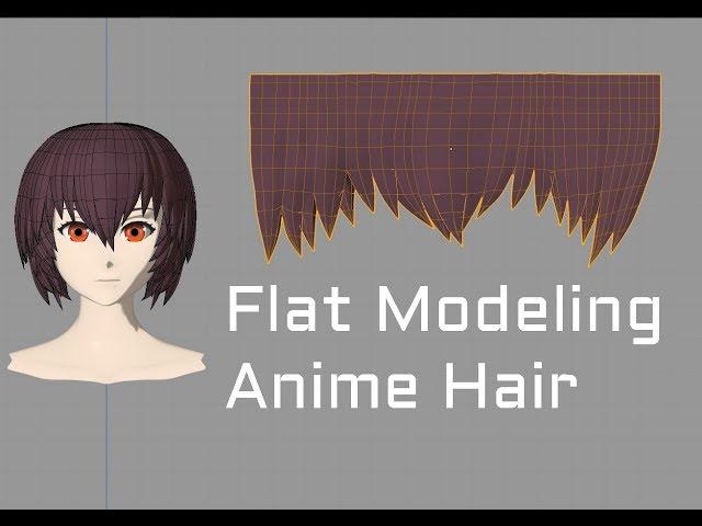 Flat Modeling Anime Hair Tutorial (Blender 2.8)