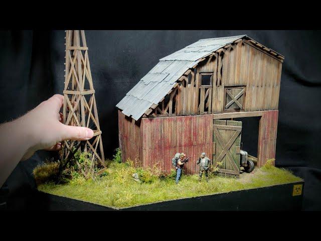 ДИОРАМА с ЗОМБИ на ЗАБРОШЕННОЙ ФЕРМЕ в масштабе 1/35. "Захват фермы". Zombie apocalypse diorama.