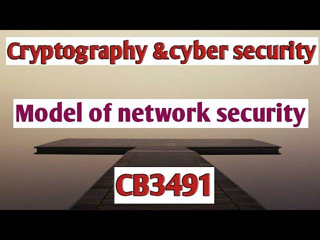 Model of network security in Cryptography and cyber security tamil||CCS||Anna university reg-2021.