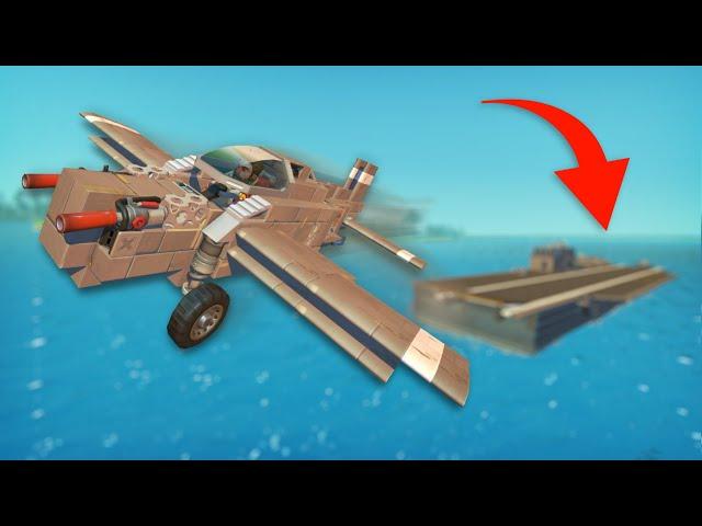 I Built an Aircraft Carrier for Ocean Flight! - Scrap Mechanic Gameplay