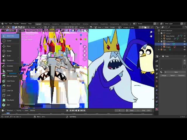 Speed Modeling Ice King and Simon in blender 2.9