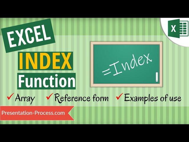 How to use Index Function in Excel (Array & Reference)