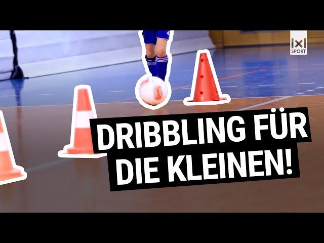 Bambini Fußballübungen Halle - Dribbeln lernen auf spielerische Art und Weise