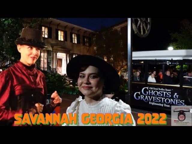 4k | Ghost And Gravestones Trolley Tour | Savannah Georgia 2022