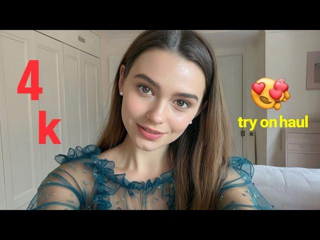 4k Bikini & Lingerie Try -on Haul | new amazing transparent lingerie | see through dress with Julie