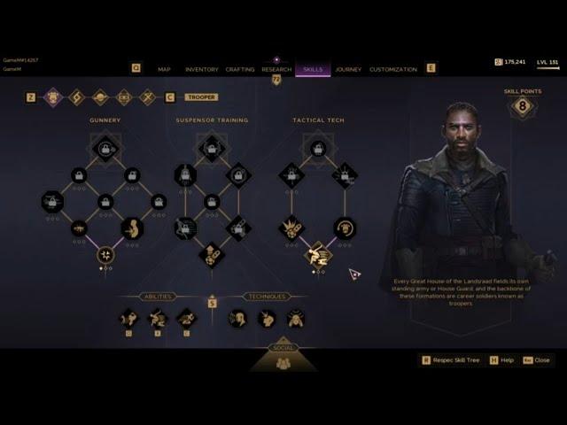 Dune Awakening Unlock Upgrade at the advanced Trooper Trainer I can teach you no more
