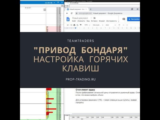 CScalp Привод Бондаря - Настройка горячих клавиш в терминале