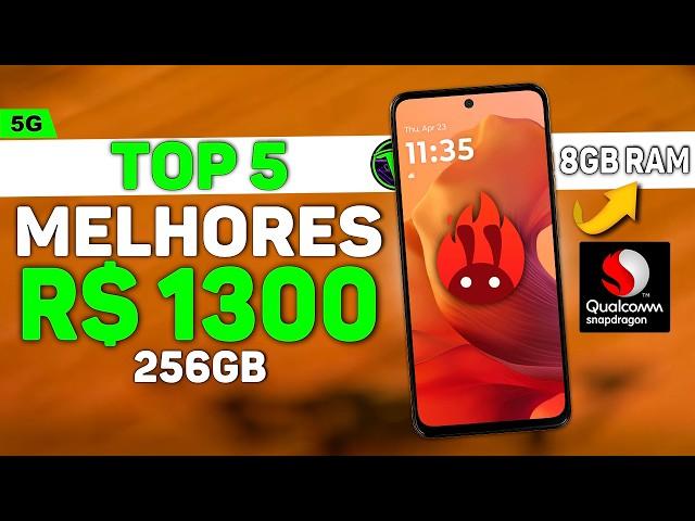 5 CELULARES que Roda JOGOS até 1300 Reais (2025) BOM e BARATO