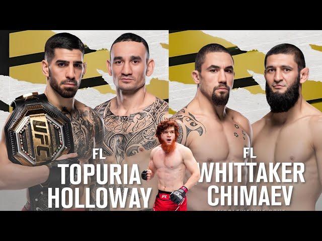 ПОЛНЫЙ КАРД UFC 308 ! Топурия - Холлоуэй ! Чимаев - Уиттакер ! Шара Буллет , Анкалаев !