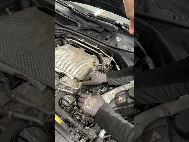This V8 is leaking through the ignition coils 🫠 #mechanic #repair #mercedes #amg #s63 #sclass