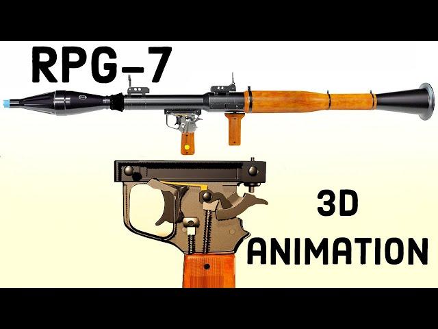 How an RPG-7 WORKS?../rocket propellant greanad 3d animation/learn from the base