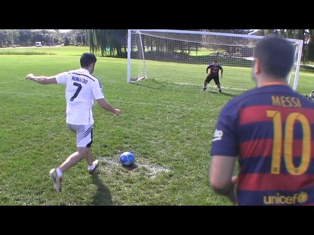 Cristiano Ronaldo vs. Messi - Penalty Shootout | In Real Life!