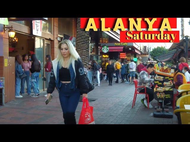 alanya street tour alanya walking tour 2022 winter in alanya 4K VİDEO antalya turkey holiday travel