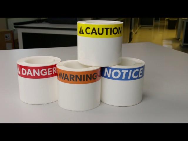 Avery ANSI Header Safety Sign Labels for Thermal Transfer Printers