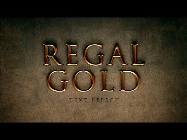 Regal Gold Text Effect in Photoshop (Layer Styles Trickery)