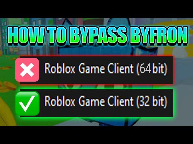 [PATCHED] How to Bypass BYFRON Roblox | Fix KRNL Inject Error | Revert Back to 32 Bit (2023)