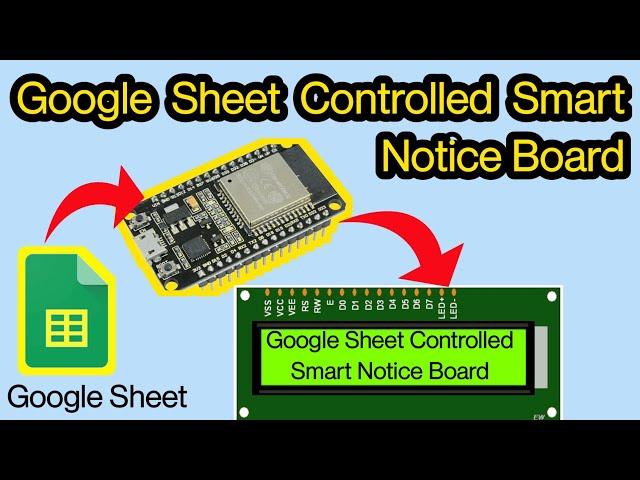 Smart Notice Board- Google Sheet Controlled - Nodemcu8266 Receive data ESP8266 App Script Arduino