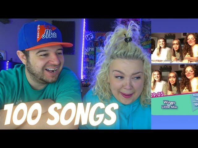 Little Mix Tries To Sing 100 Songs In 10 Minutes Challenge | COUPLE REACTION VIDEO