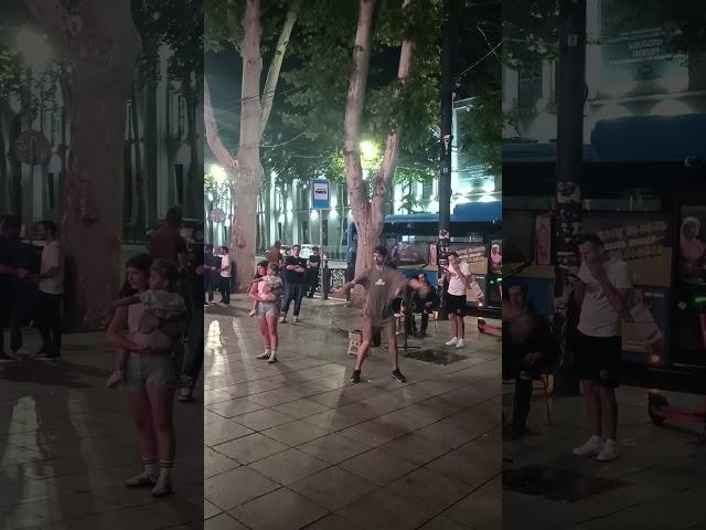 Georgian Dance Practicing in front of Tavisuplebis Moedani Subway Station, #tbilisi, #saqartvelo