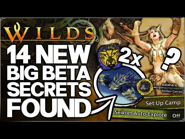 Monster Hunter Wilds Beta - 14+ Secrets & INSANE Details You Missed - DOUBLE REY DAU HUNT & More!