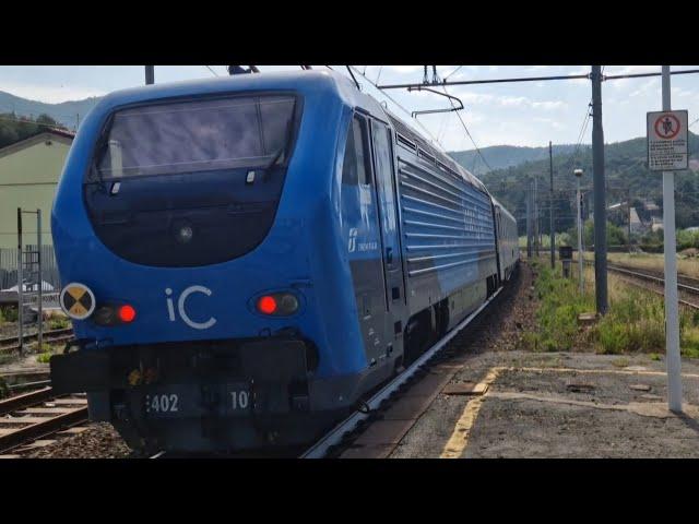 2 treni in nuova livrea locomotive e464 & e402b nella NUOVA LIVREA IC in 30 minuti a Riva Trigoso