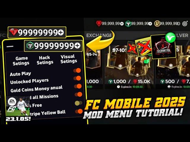 (TUTORIAL!) FC Mobile Mod Menu v24.0.01 - Unlimited Money & Free Purchase | FC Mobile Mod Apk 2025