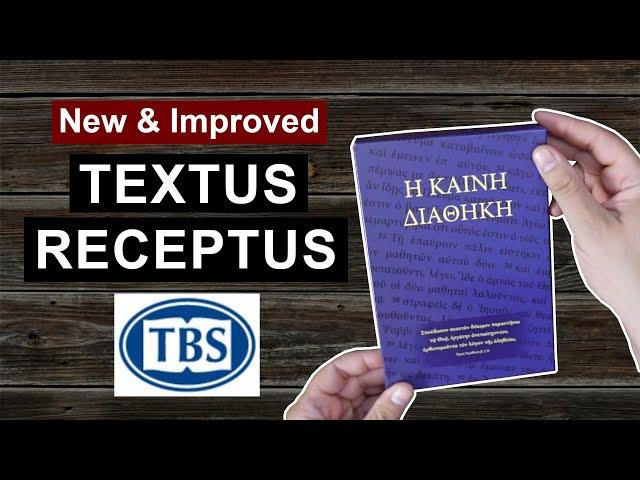 A PREMIUM Greek New Testament! Trinitarian Bible Society's NEWEST Textus Receptus. #BibleReview