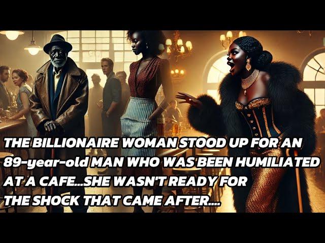 THE BILLIONAIRE WOMAN STOOD UP FOR AN 89-YEAR-OLD MAN WHO WAS BEEN HUMILIATED AT A CAFE.. #folktales