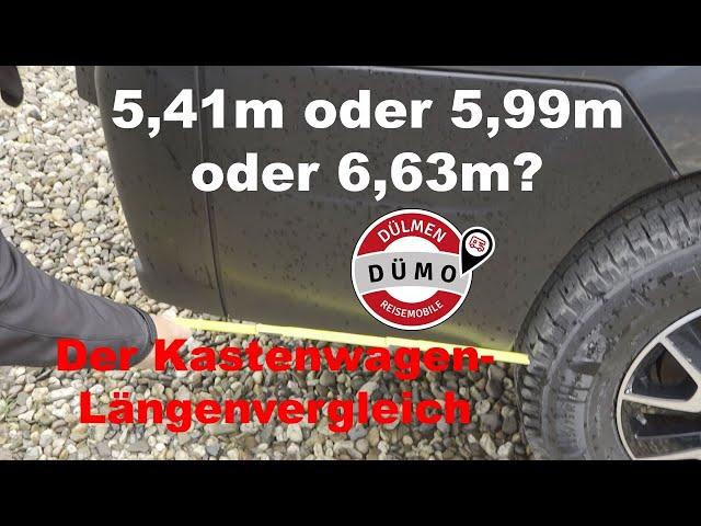 Der ultimative Kastenwagen-Längenvergleich. 5,41m, 5,99m oder 6,36m?