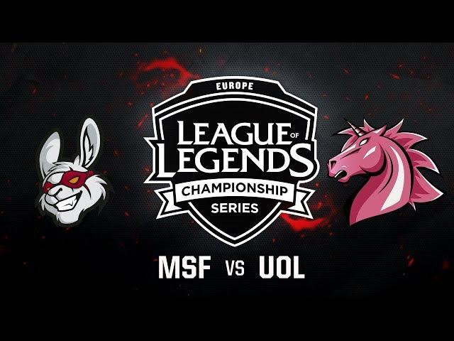 Unicorns of Love vs. Misfits  - Quarters Game 2 | EU LCS Summer Playoffs | UOL vs. MSF (2017)