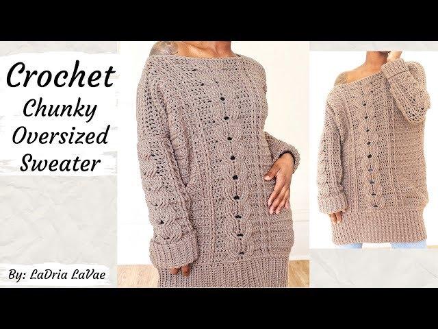 Crochet Oversized Cable Sweater