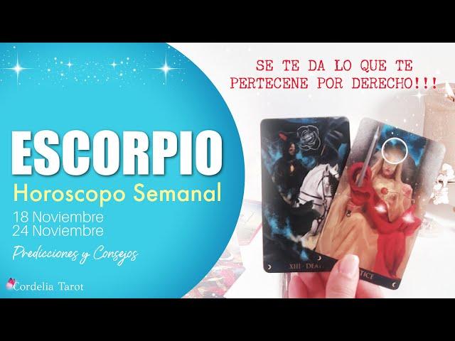 ⭐️ESCORPIO! UN AMOR CRECIENTE!! LLEGA JUSTICIA DIVINA️  Horóscopo / Tarot Semanal Cordelia