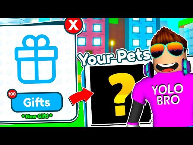 В ШОКЕ ОТ 100 ПОДАРКОВ ПОДПИСЧИКОВ В PET SIMULATOR X В РОБЛОКС! ROBLOX