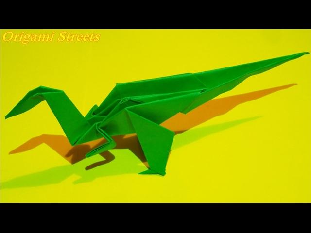 How to make a dinosaur out of paper. Origami dinosaur.