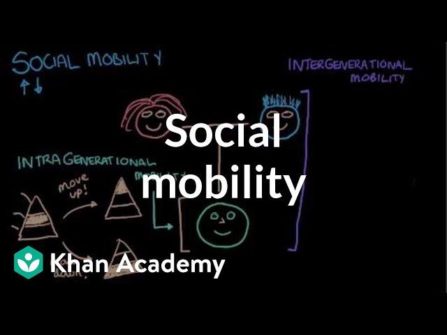 Intergenerational and intragenerational mobility social mobility | MCAT | Khan Academy