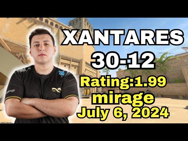 XANTARES (30-12) FACEIT Ranked series 1: Mirage POV | July 6, 2024 #cs2 #pov