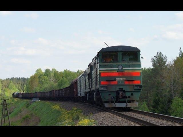 2ТЭ10У-0068 с грузовым поездом / 2TE10U-0068 with a freight train