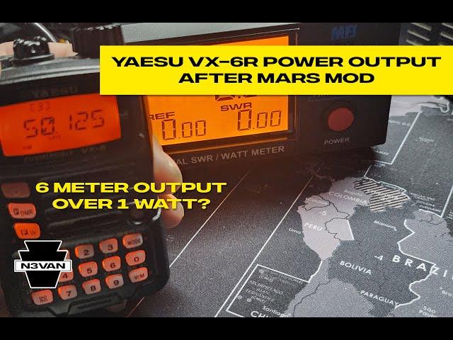 Yaesu VX 6R Power Output After MARS Mod