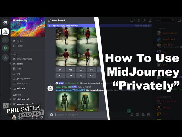 How To Use MidJourney "Privately" By Creating Your Own Discord Server