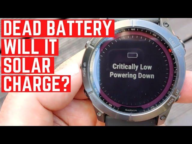 Garmin Fenix 7X Solar Charging Empty Battery Test