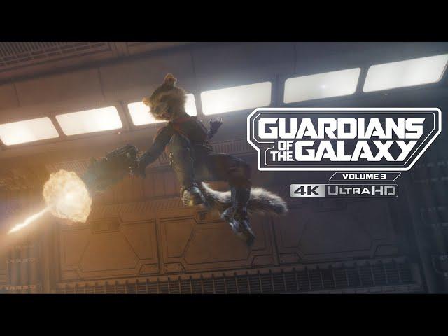 Guardians of the Galaxy vol 3 - I'm Done Runnin' Hallway Fight (4K HDR) | High-Def Digest